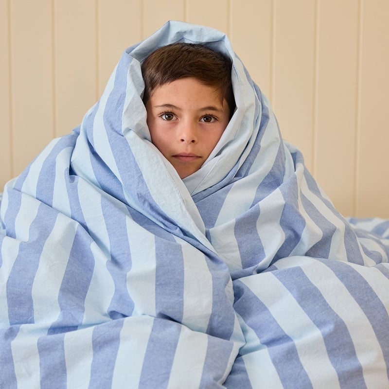Stonewashed Ocean Stripe Quilt Cover Set