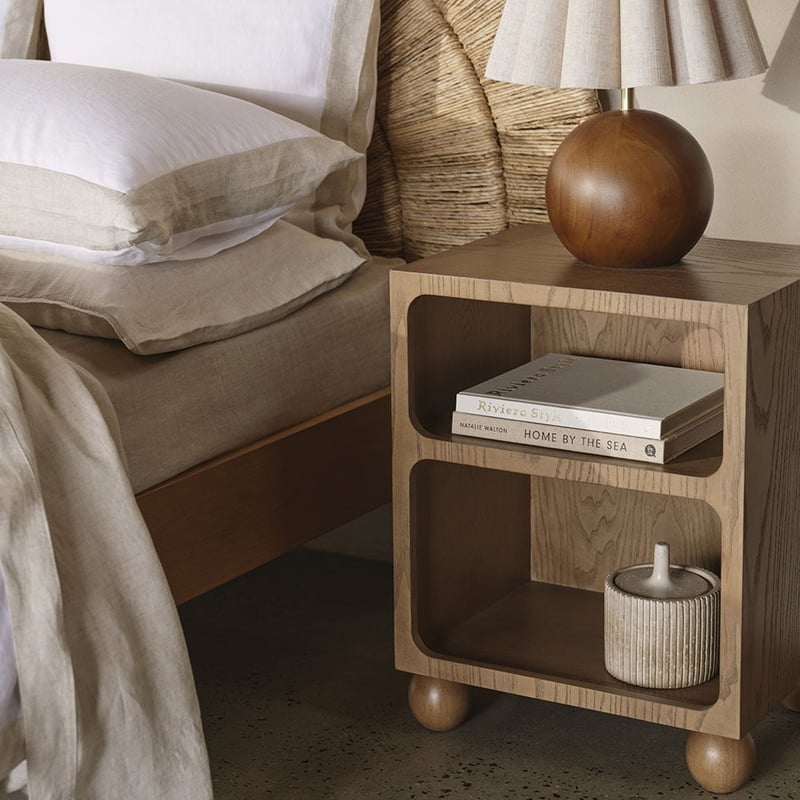 Cisco Walnut Bedside Table