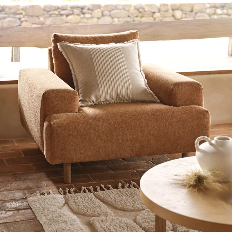 Colorado Terracotta 1 Seater Sofa
