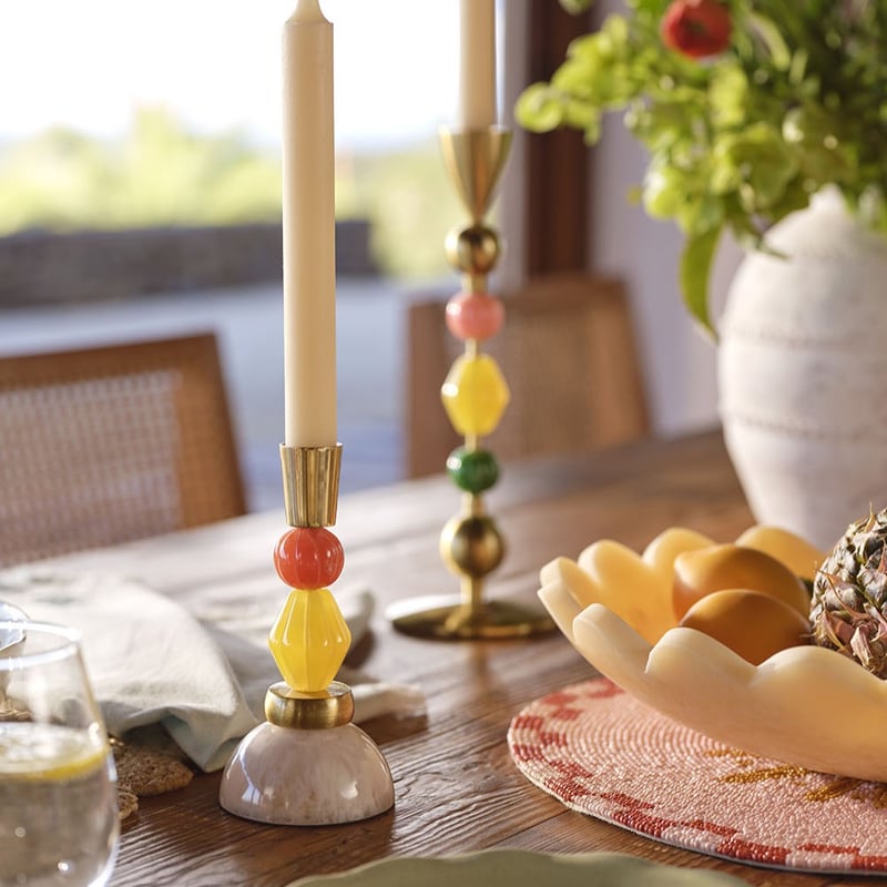 Belize Gold & Multi Candle Holder