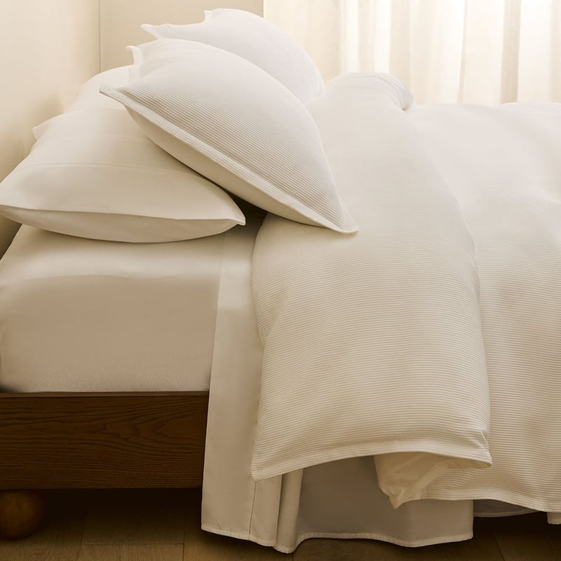 Tuxedo Grosgrain White Quilt Cover Set + Separates