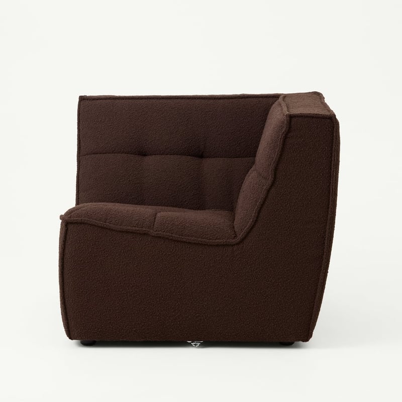 Otis Chocolate Boucle Corner Lounge Chair