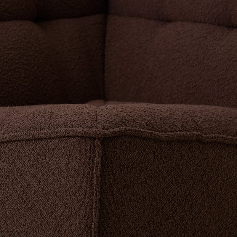 Otis Chocolate Boucle Corner Lounge Chair