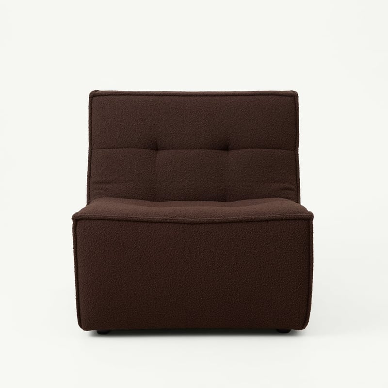 Otis Chocolate Boucle 1 Seater Lounge Chair
