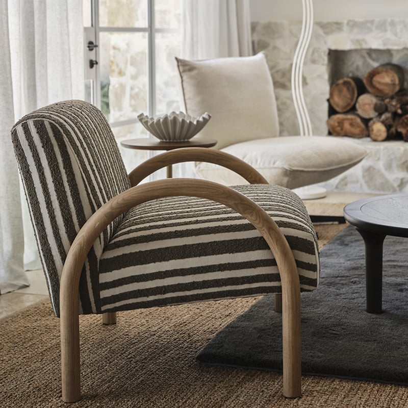 Salo Forest Stripe & Ash Chair