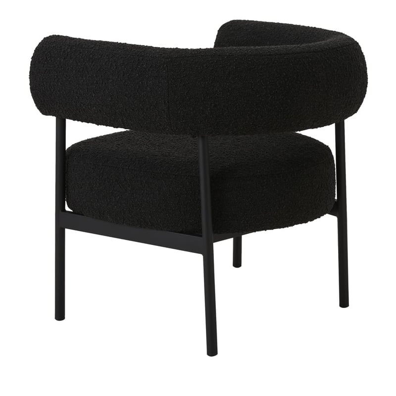 Milroy Black Boucle 1 Seater Chair