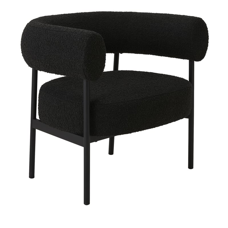 Milroy Black Boucle 1 Seater Chair