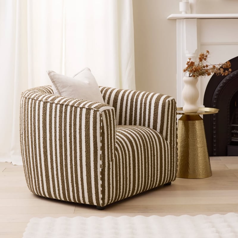 Oakwood Chocolate Stripe Chair