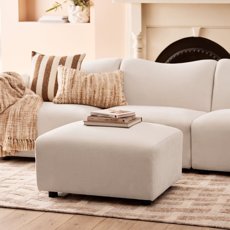 Lola Cream Modular Ottoman