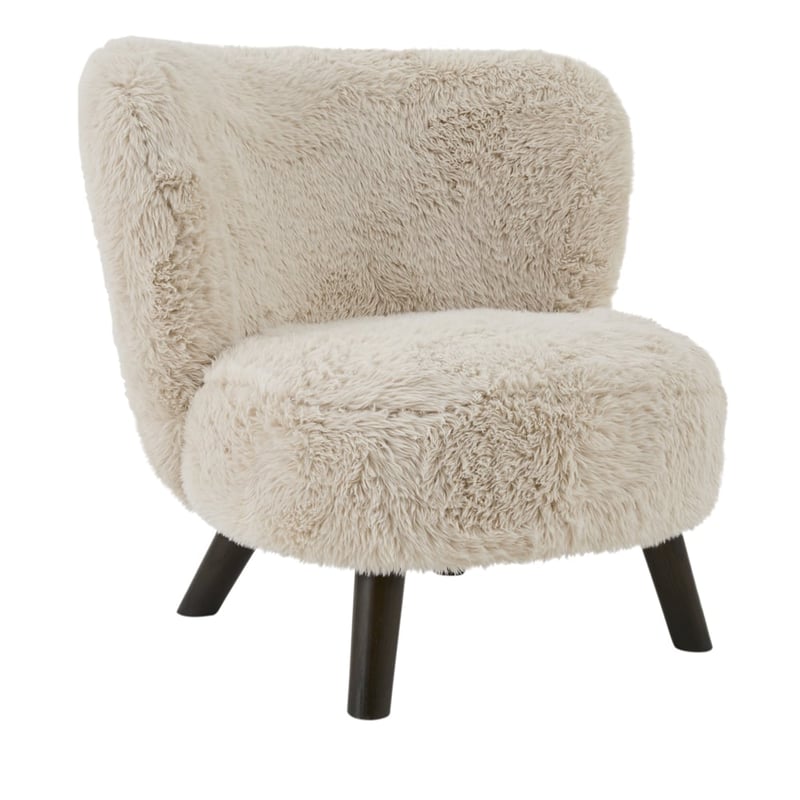 Scarlette Beige Fur Lounge Chair