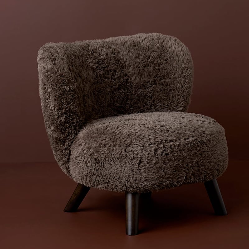 Scarlette Cocoa Fur Lounge Chair