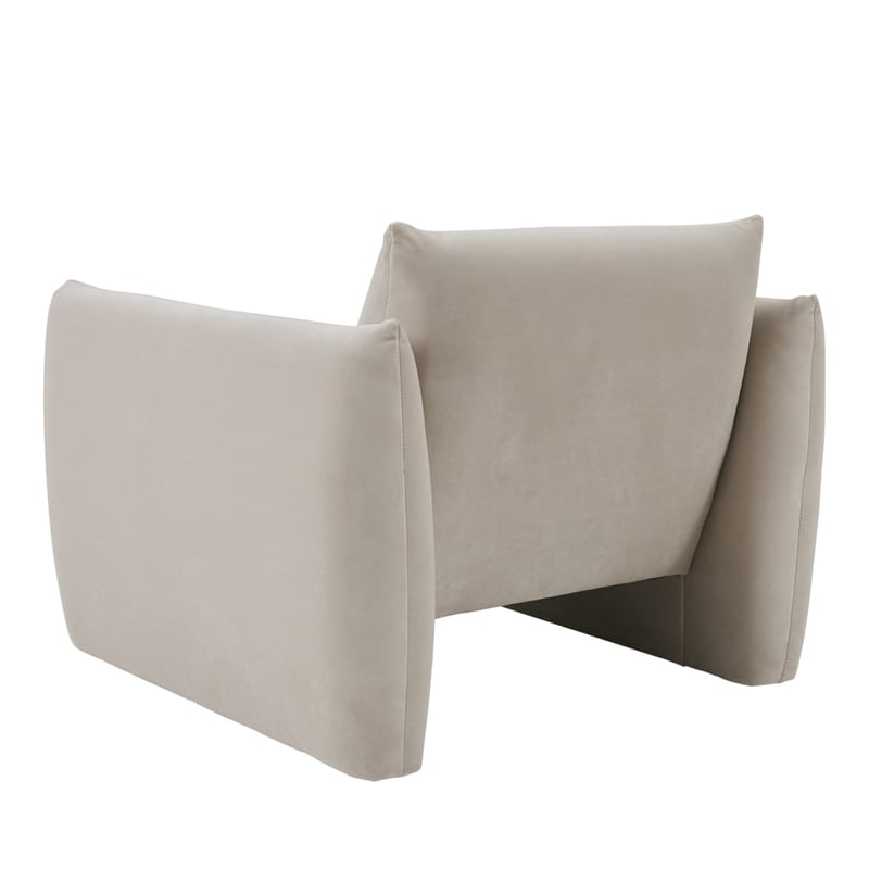 Ingrid Beige Velvet 1 Seater Sofa