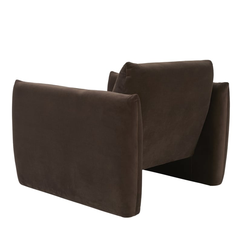 Ingrid Chocolate Velvet 1 Seater Sofa