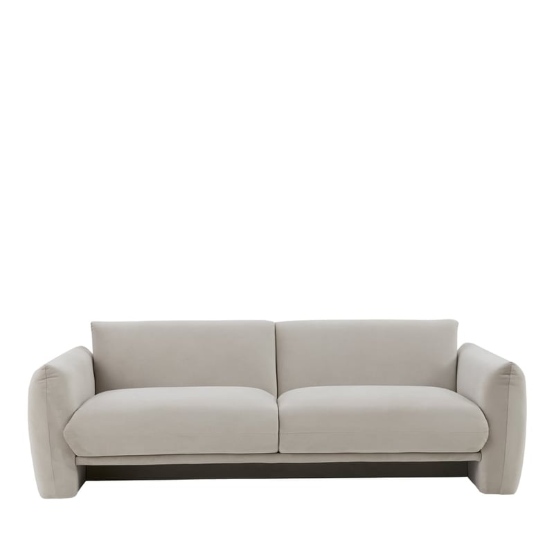 Ingrid Beige Velvet 3 Seater Sofa