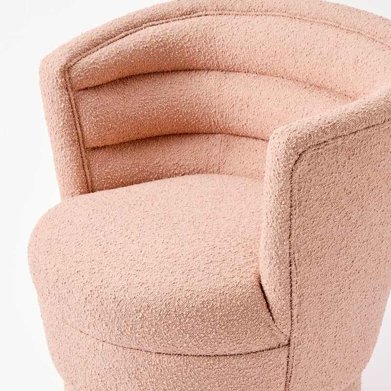 Leila Shell Pink Swivel Chair