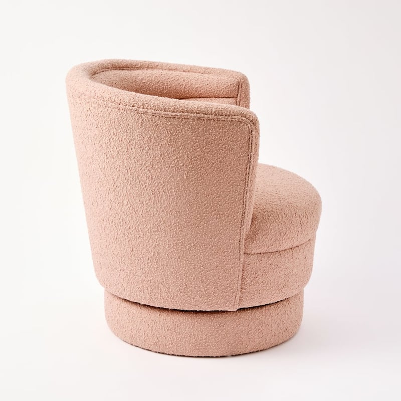 Leila Shell Pink Swivel Chair