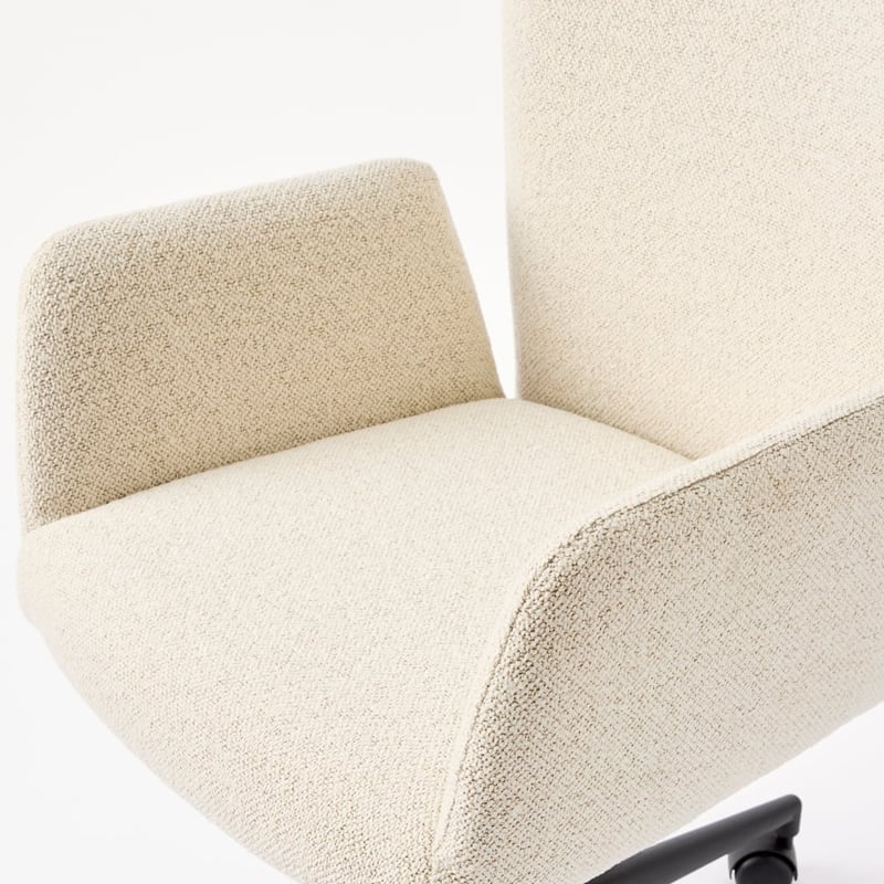 Dante Pearl Boucle Desk Chair