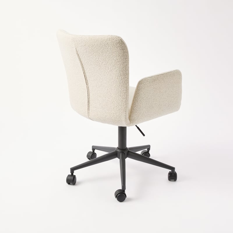 Dante Pearl Boucle Desk Chair