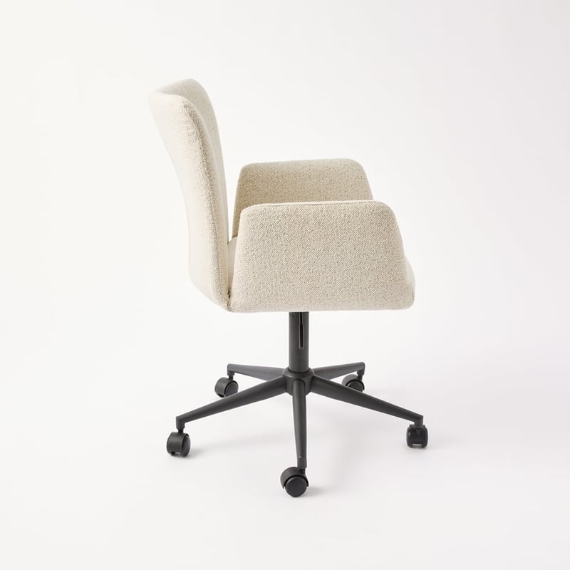 Dante Pearl Boucle Desk Chair
