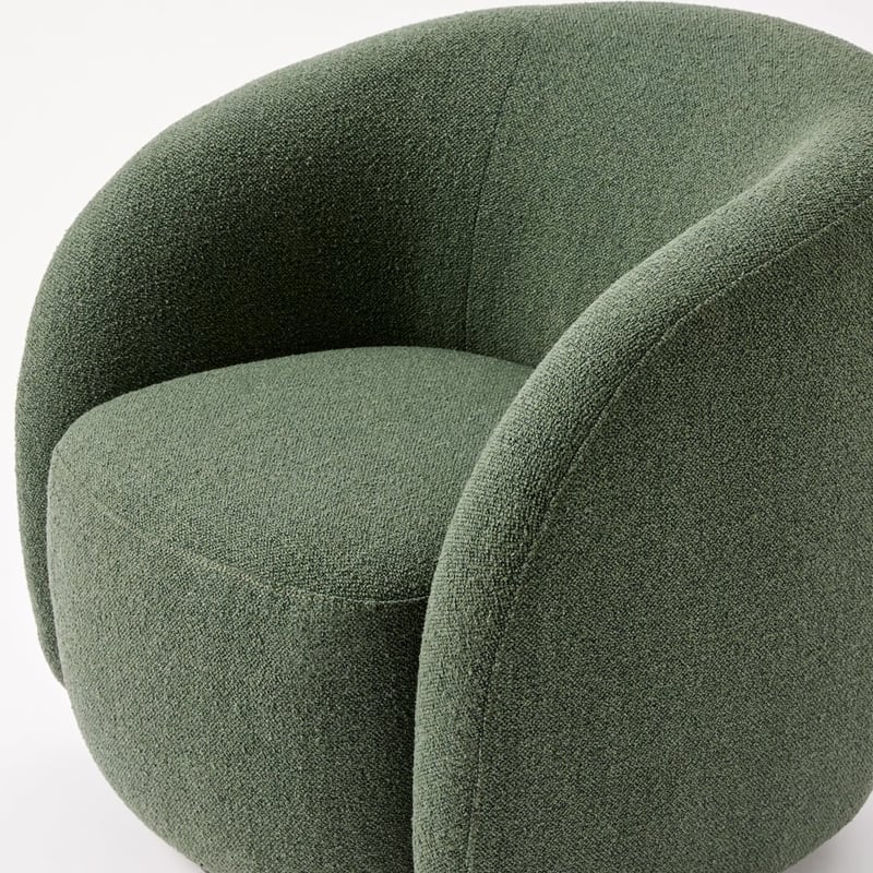 Kiel Sage Boucle 1 Seater Swivel Chair