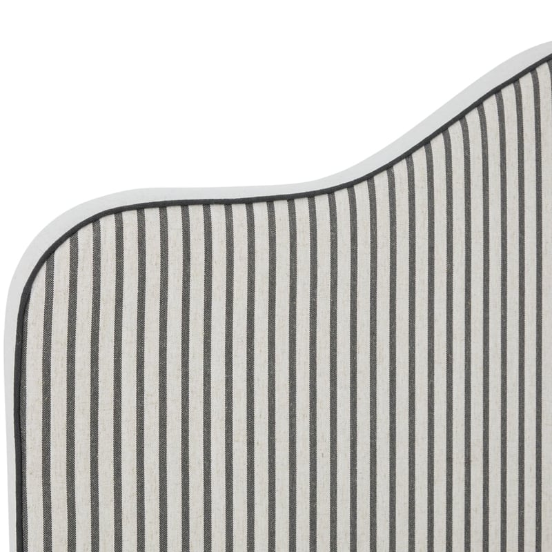 Cliveden Natural & Charcoal Stripe Reversible Bedhead