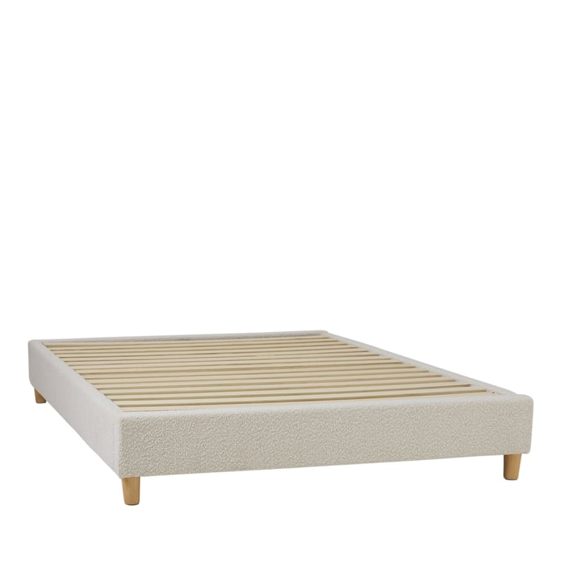 Memphis Cream Boucle Bed Base