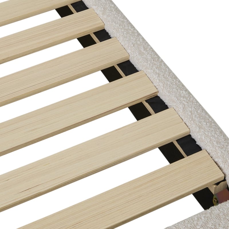 Memphis Cream Boucle Bed Base