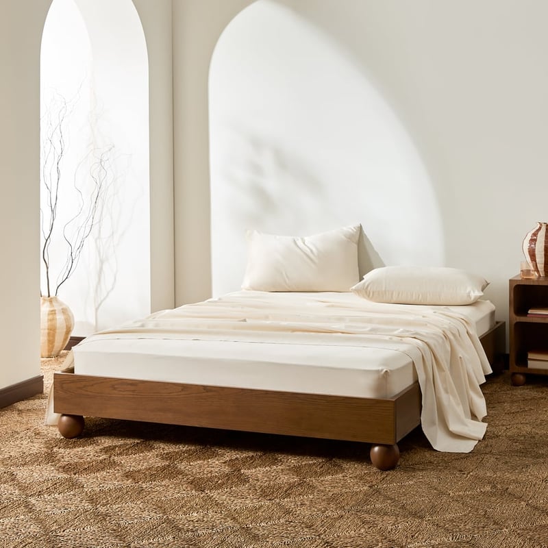 Cisco Walnut Timber Bed Base