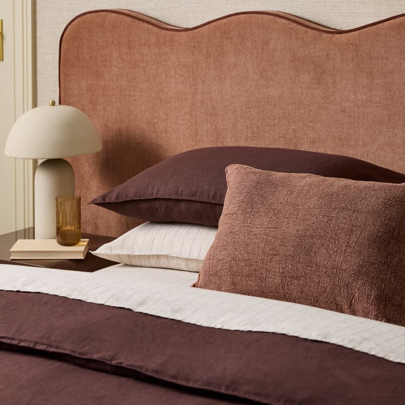 Nina Rosewood & Umber Wide Bedhead