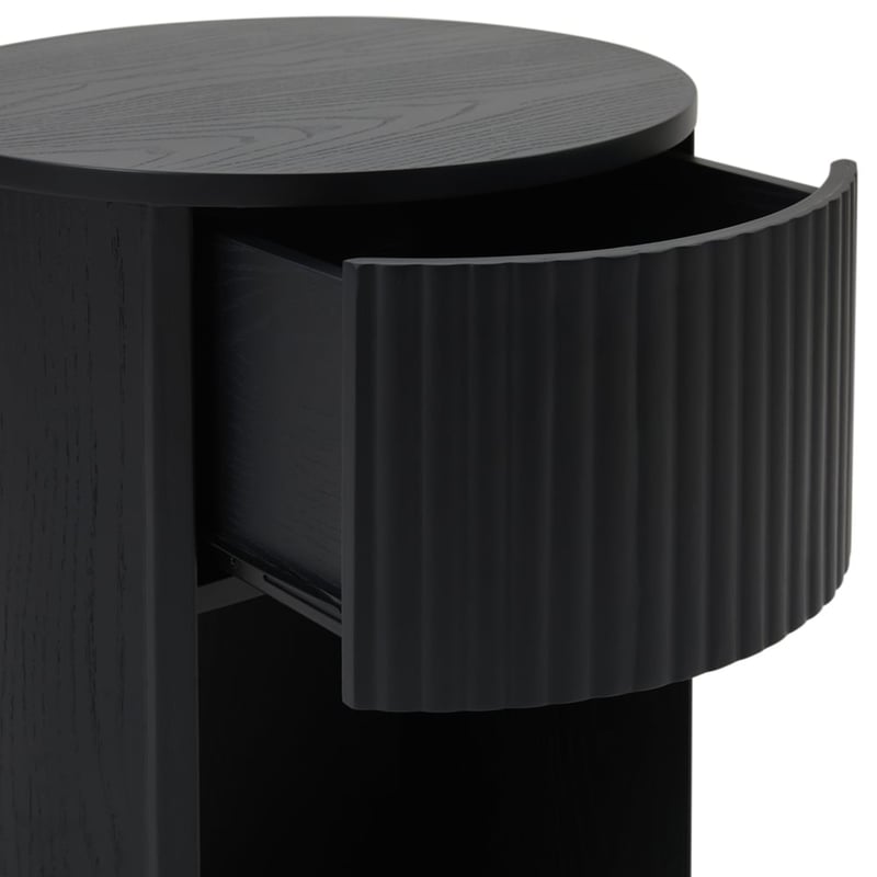 Georgia Black Bedside Table