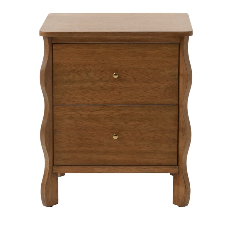 Auburn Walnut 2 Drawer Bedside Table