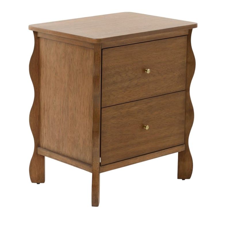 Auburn Walnut 2 Drawer Bedside Table