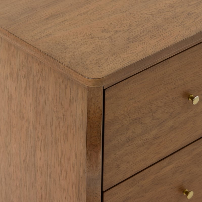 Auburn Walnut 2 Drawer Bedside Table