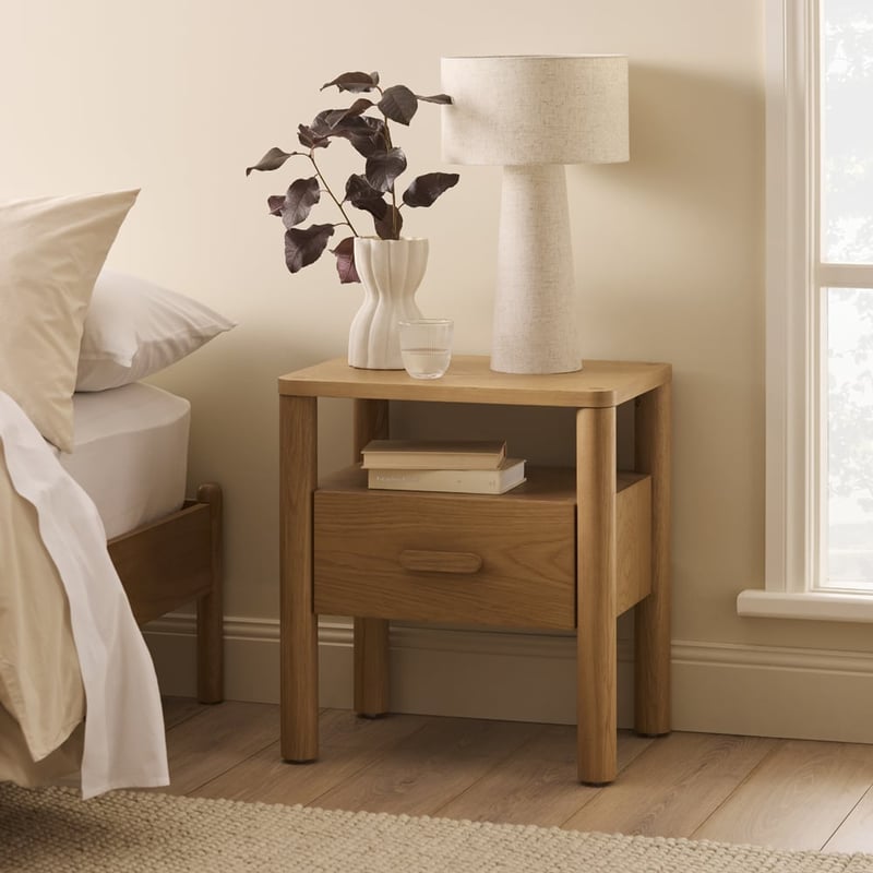 Mark Tuckey Boston Oak 1 Drawer Bedside Table