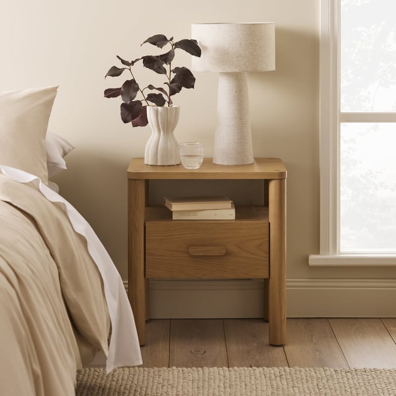 Mark Tuckey Boston Oak 1 Drawer Bedside Table