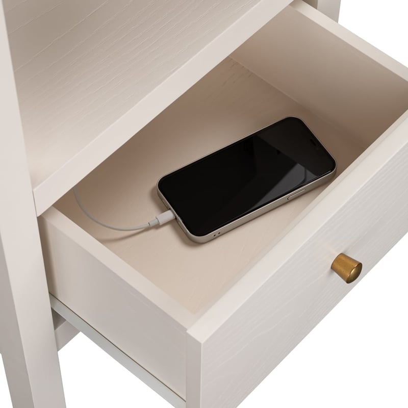 Gable Ivory Bedside Table