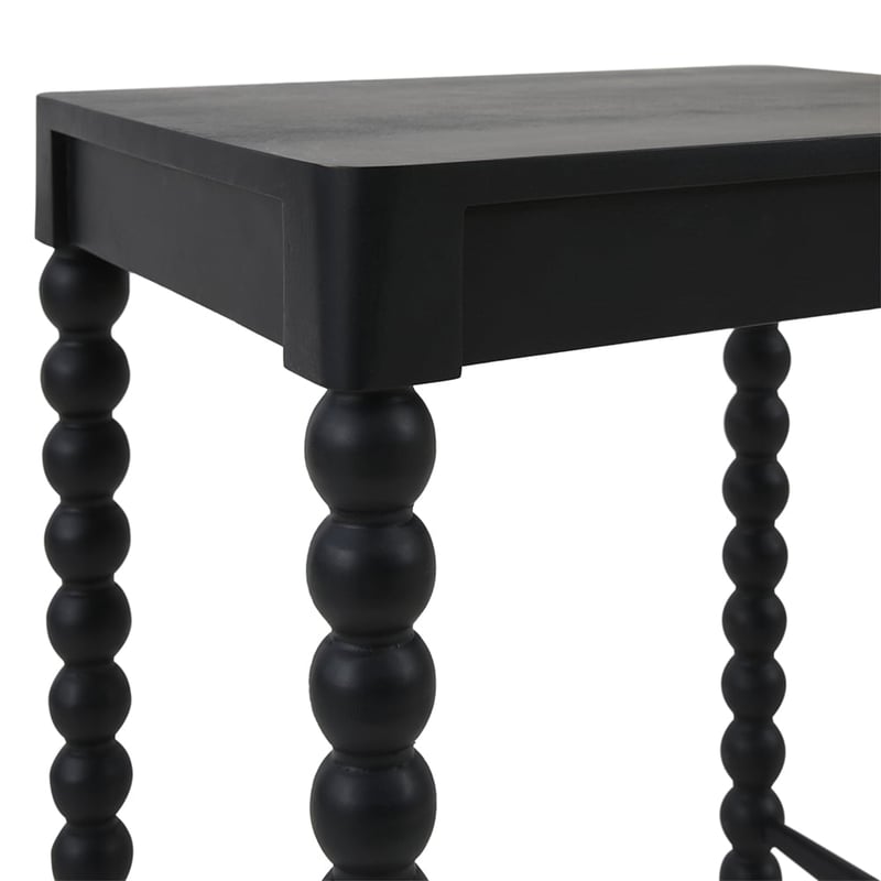 Vintage Black Bedside Table