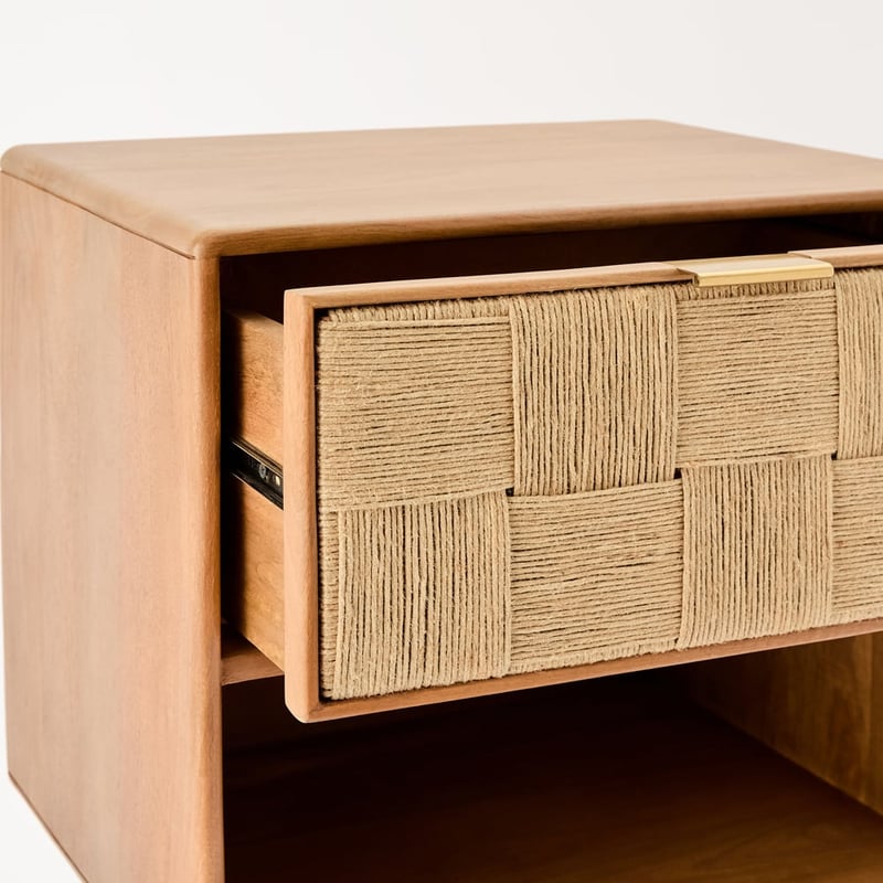 Savannah Walnut 1 Drawer Bedside Table