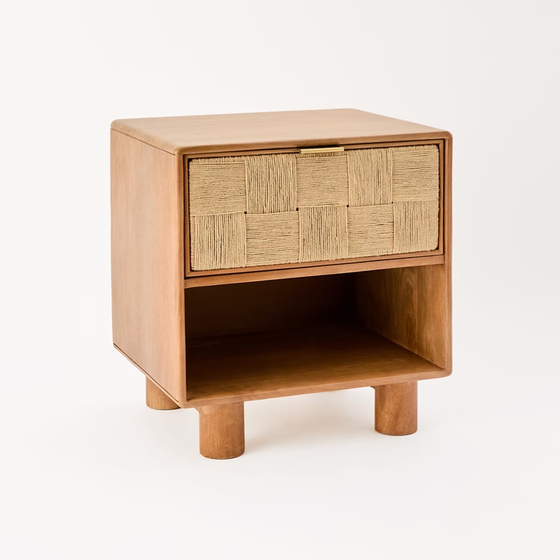 Savannah Walnut 1 Drawer Bedside Table