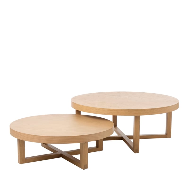 Mark Tuckey Oak Cross Base Coffee Table Collection