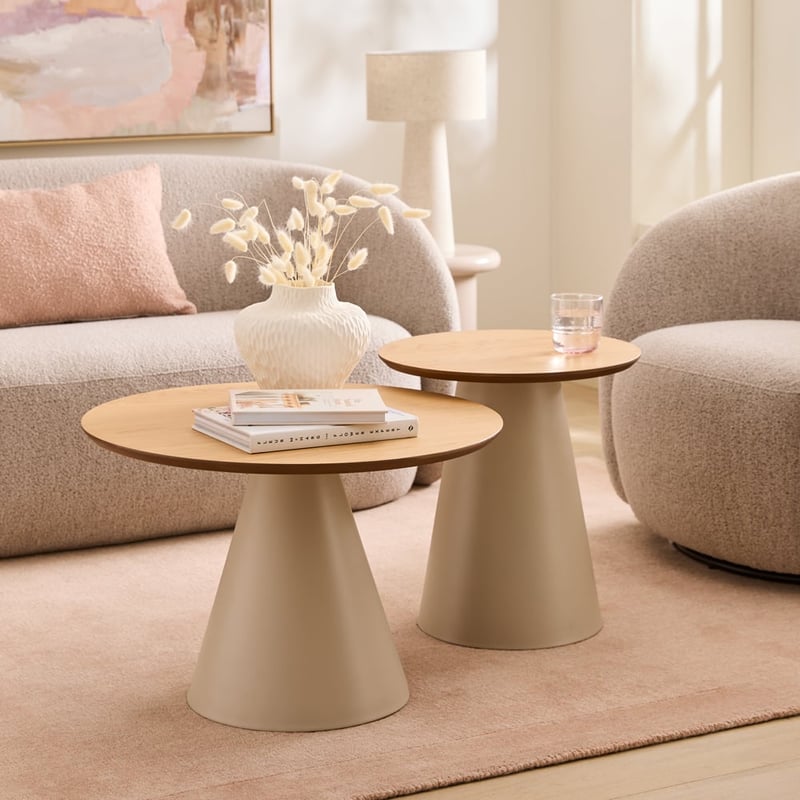 Kiel Oak & Dune Side Table