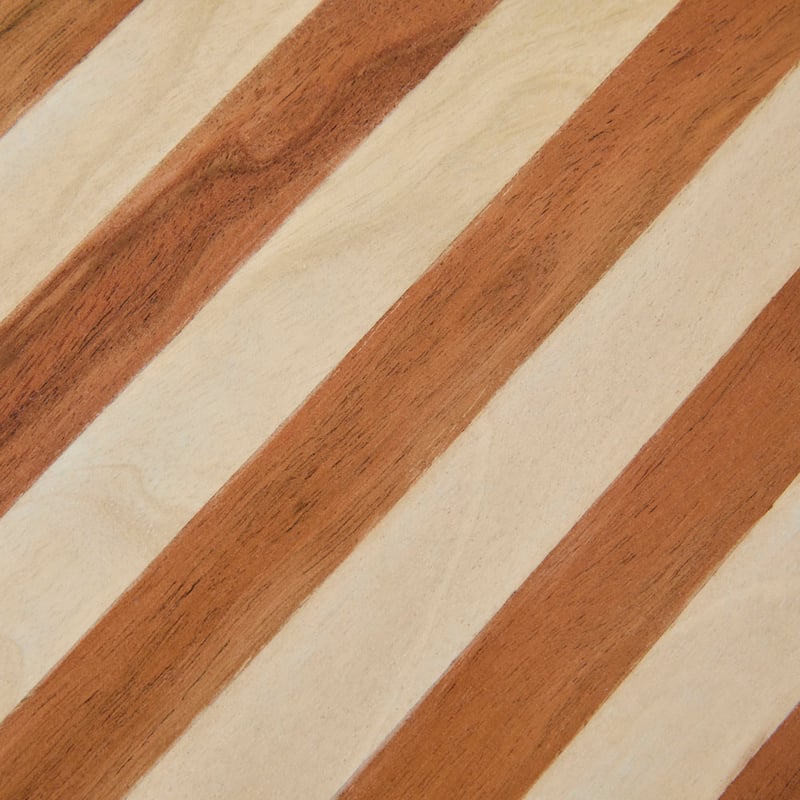 Enzo Natural & Walnut Stripe Console