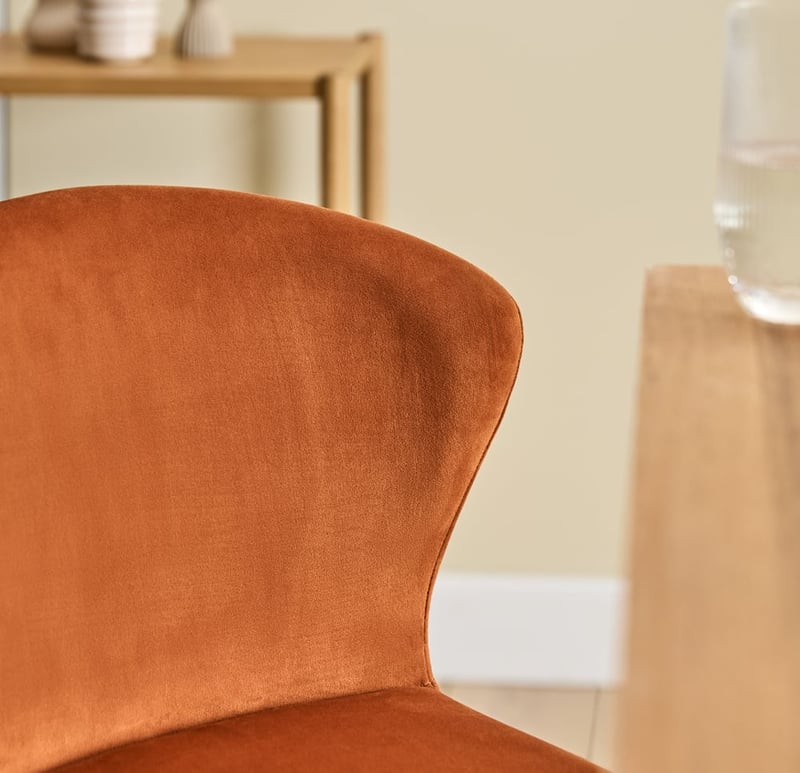 Viggo Copper Velvet Counter Stool