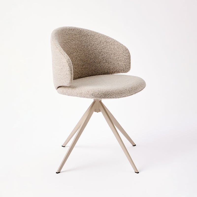 Kiel Beige Boucle Dining Chair