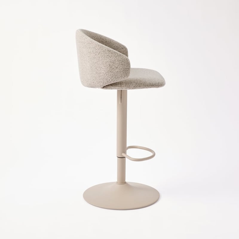 Kiel Beige Boucle Dining Stool