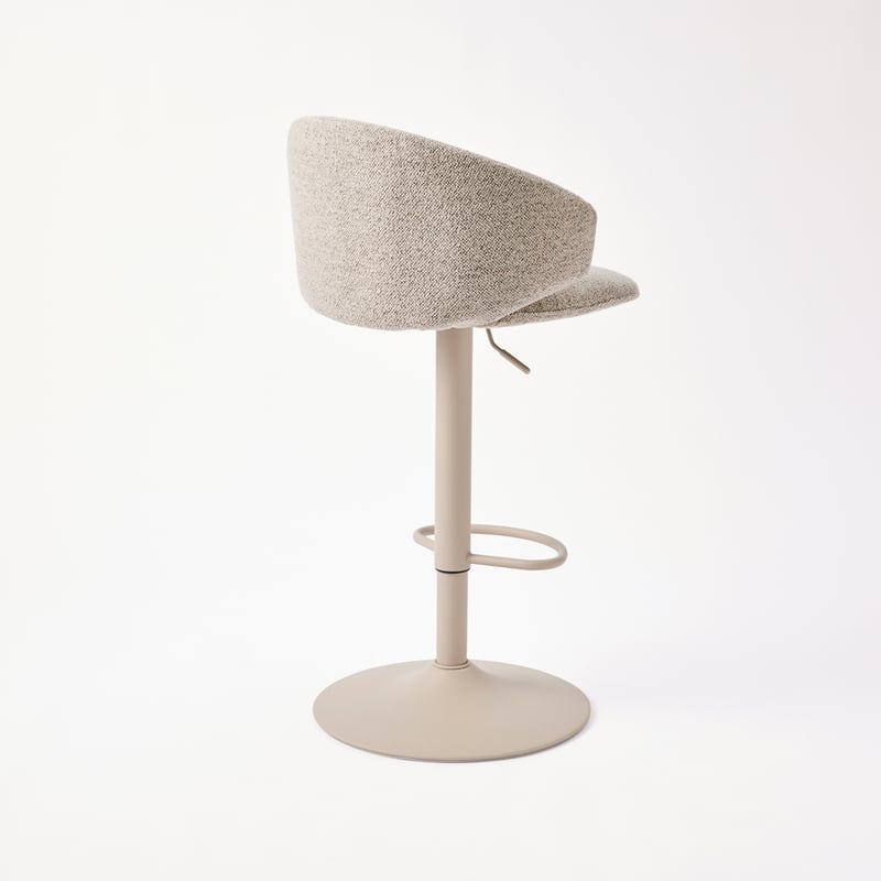 Kiel Beige Boucle Dining Stool