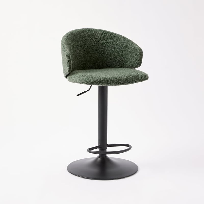 Kiel Sage Boucle Dining Stool