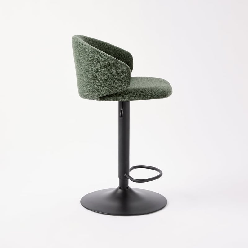 Kiel Sage Boucle Dining Stool