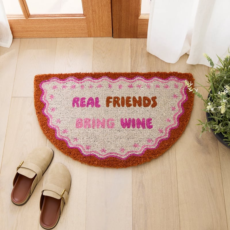Coir Real Friends Bring Wine Doormat