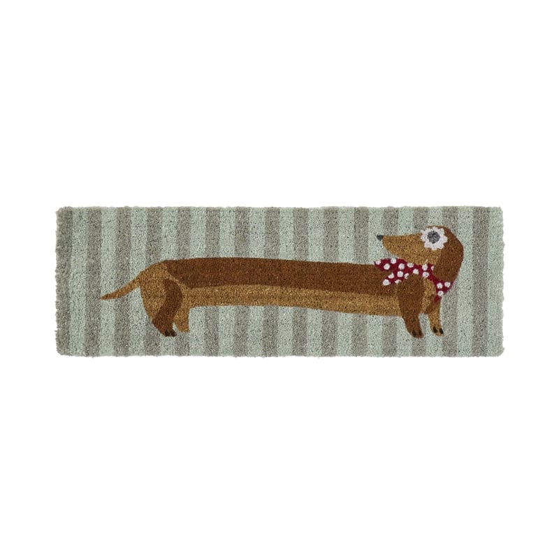 Coir Stripe Dachshund Doormat